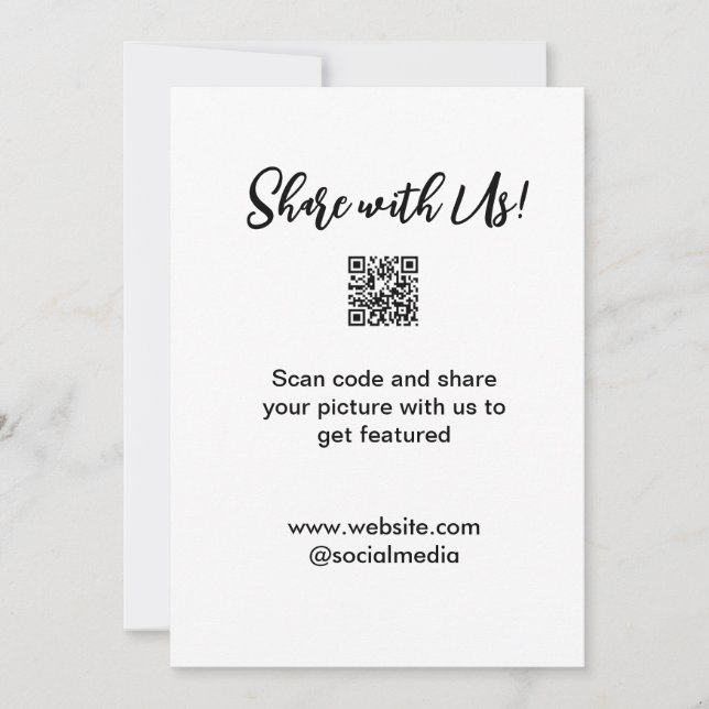 Convites Compartilhe a imagem digitalizar código QR adicion (Frente)