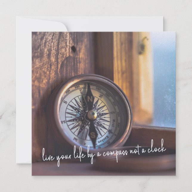Convites COMPASS TIME 5.25 x 5.25 card (Frente)
