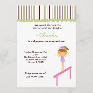 Convites Competição de ginástica