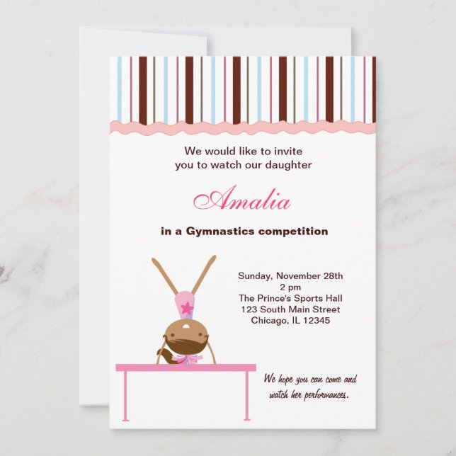 Convites Competição de ginástica (Frente)