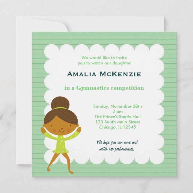 Convites Competição de ginástica (Frente)