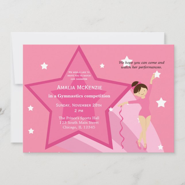 Convites Competição de ginástica (Frente)