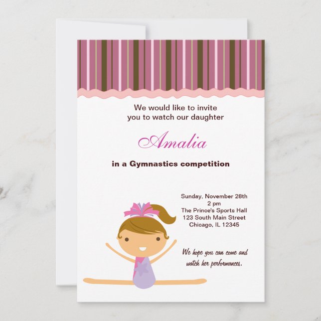 Convites Competição de ginástica (Frente)
