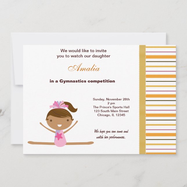 Convites Competição de ginástica (Frente)
