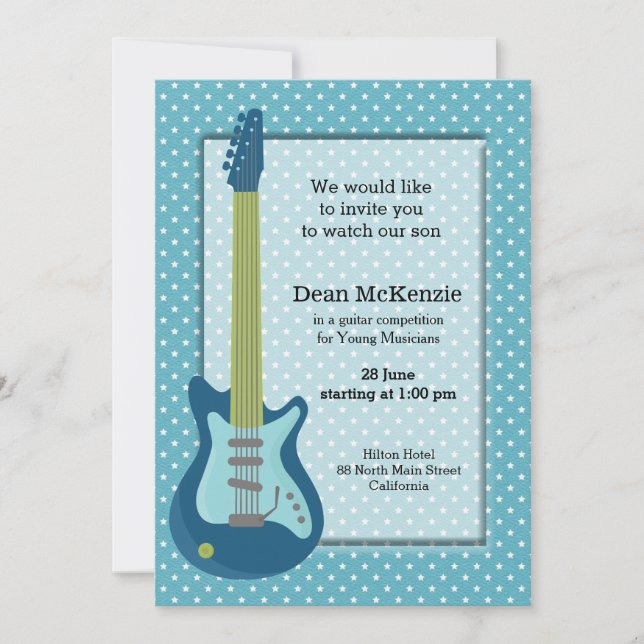 Convites Competição de guitarra (Frente)