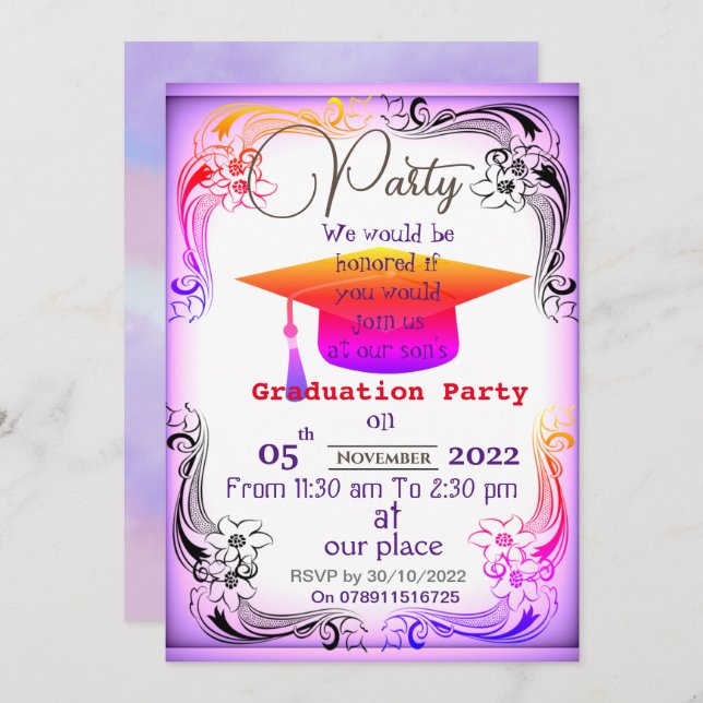 Convites Complete o Grau   (Frente/Verso)