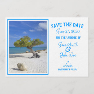 Convites Completely Editable Save the Date Aruba Divi Tree