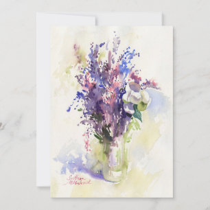 Convites Composição Floral Suave – Pintado à Mão