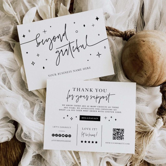 Convites Compro de marca para pequenas empresas Obrigado Ca (Criador carregado)