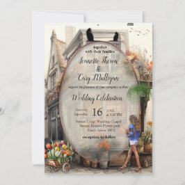 Convites Compro Flor Anton Pieck antigo estilo Art