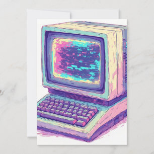 Convites Computador vintage CRT do final dos anos 90 - 2