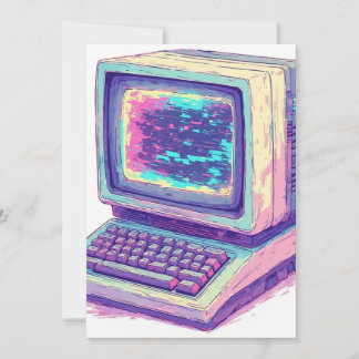 Convites Computador vintage CRT do final dos anos 90 - 2