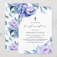 Comunhão com Flores de Peões Violeta Boho en Aquar