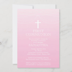 Convites Comunhão Moderno da Cruz Ombre Garland