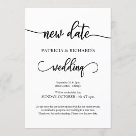 Convites Comunicado de Casamento Adiado para Nova Data