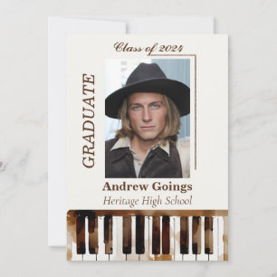 Convites Comunicado de Formatura para Alunos de Música