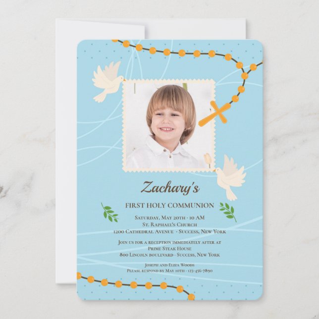 Convites Comunidade de Foto Rosária Abençoada (Frente)