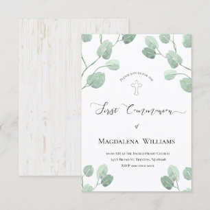 Convites comunidade rustic watercolor eucalyptus greenery