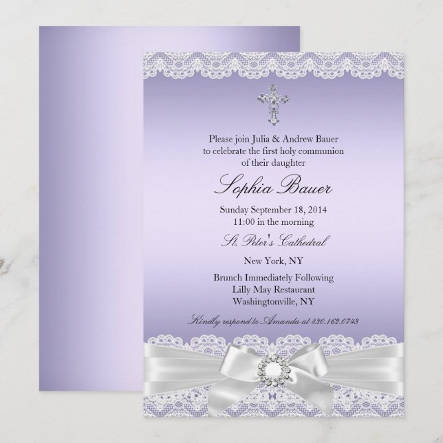 Convites Comunidade Sagrada da Cruz Bonito Roxo (Frente/Verso)