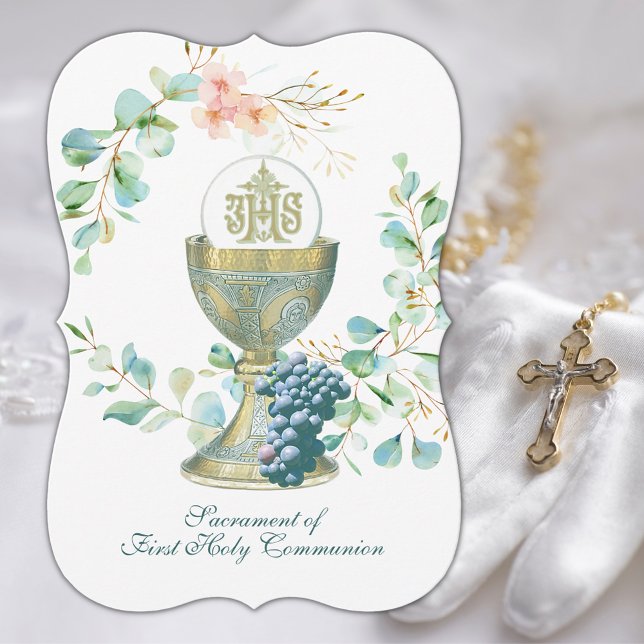 Convites Comunidade Santa Católica Tradicional Eucalyptus (First Holy Communion Invitations)