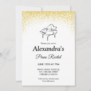 Convites Concerto de Recital de Piano Música Clássica