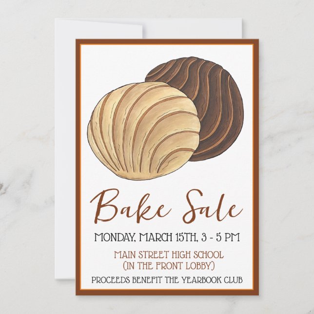 Convites Conchas Comidas Mexicanas Folhas Assares (Frente)