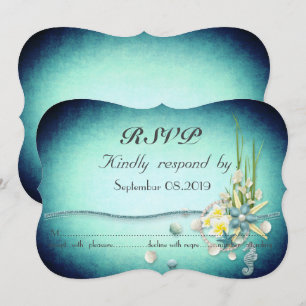 Convites Conchas de Moluscos,Flores RSVP