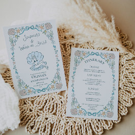 Convites Conchas de Moluscos Sininhos de Casamento Bela Des