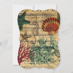 Convites conchas marinhas costeiras tropicais