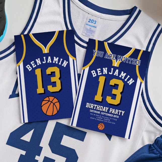 Convites Concurso de Aniversário de Basquete (Criador carregado)