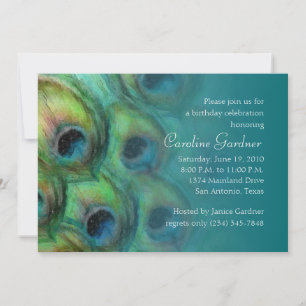 Convites Concurso de Aniversário de Fantasia Peacock Set 11