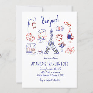 Convites Concurso de Aniversário de Paris Eiffel