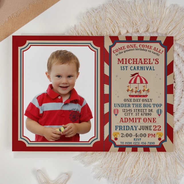 Convites Concurso de Aniversário do Carnaval Retro (Criador carregado)