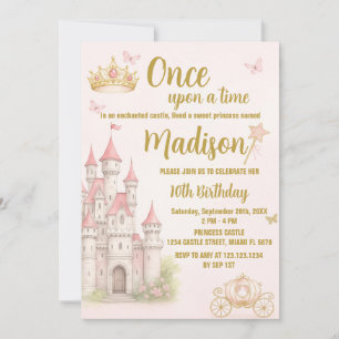 Convites Concurso de Aniversário para a Princesa do Castelo