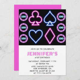 Convites Concurso de aniversário para a rua Casino Poker Pl