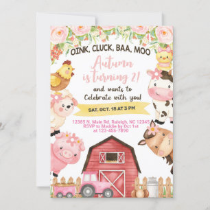 Convites Concurso de aniversário para garotas de animais de