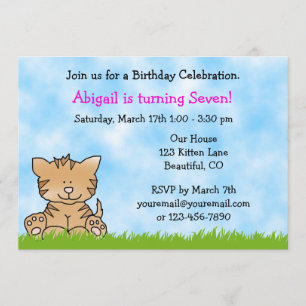 Convites Concurso de Aniversário para Gatinhas