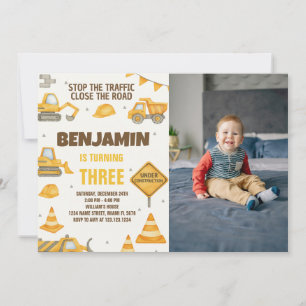 Convites Concurso de Aniversário para Zona de Construção co