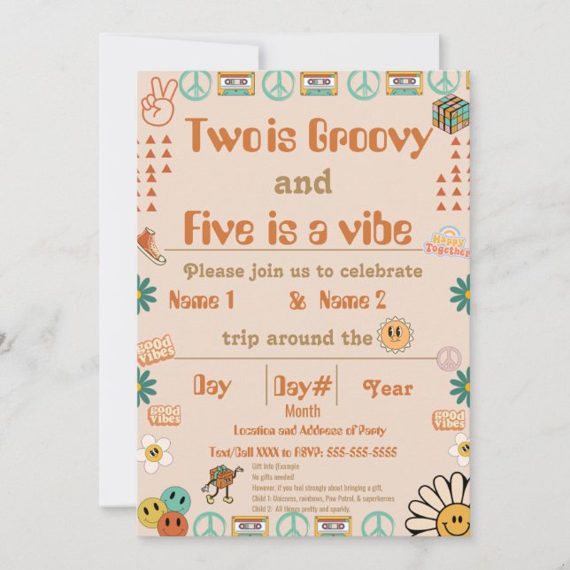 Convites Concurso de Aniversário Retroativo dos Irmãos (Frente)