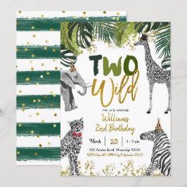 Convites Concurso de Aniversário Selvagem Safari Dois