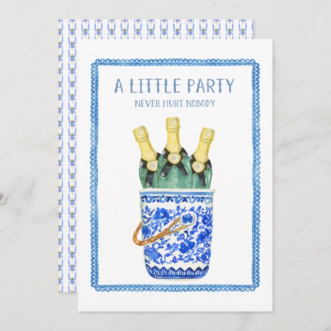 Convites Concurso de Ano Novo para o Balde de Vinho Chinois (Frente/Verso)