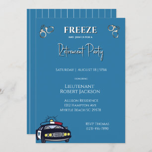 Convites Concurso de aposentadoria do oficial de polícia en