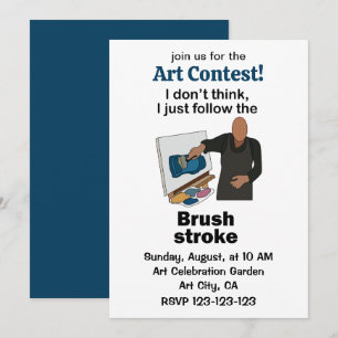 Convites Concurso de Arte Traço de Pincel Basta Seguir Traç
