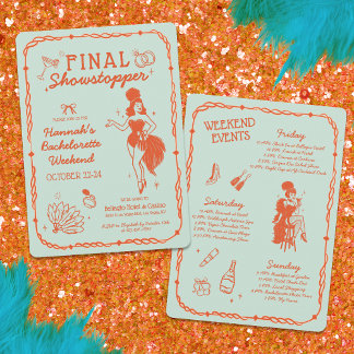Convites Concurso de Bachelorette Final da Showstopper