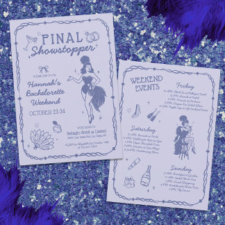 Convites Concurso de Bachelorette Final da Showstopper