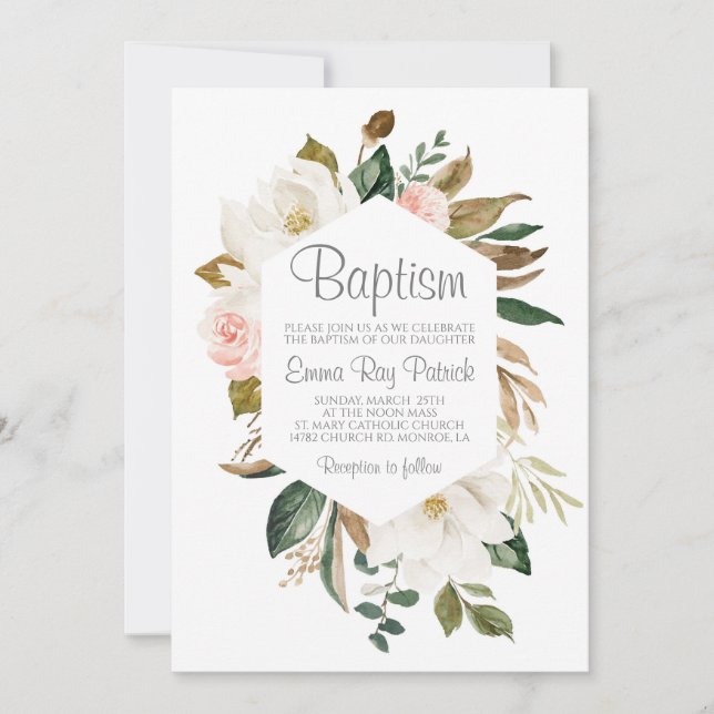 Convites Concurso de Batismo de Cotton Greenery (Frente)