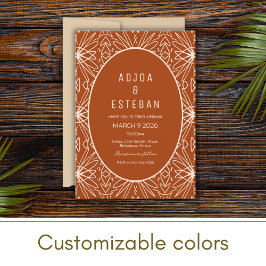 Convites Concurso de Casamento Boho com Padrão Tribal de Mu