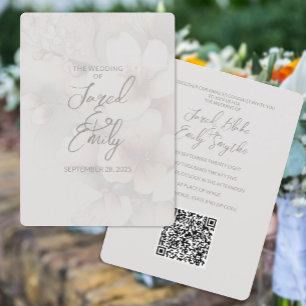 Convites Concurso de Casamento de Código QR de Cherry Bloss