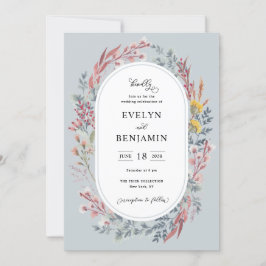 Convites Concurso de Casamento de Dusty Wildflower