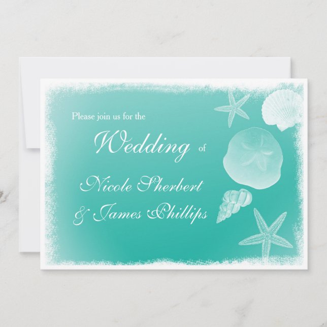 Convites Concurso de Casamento de Espuma Areia Marítima (Frente)